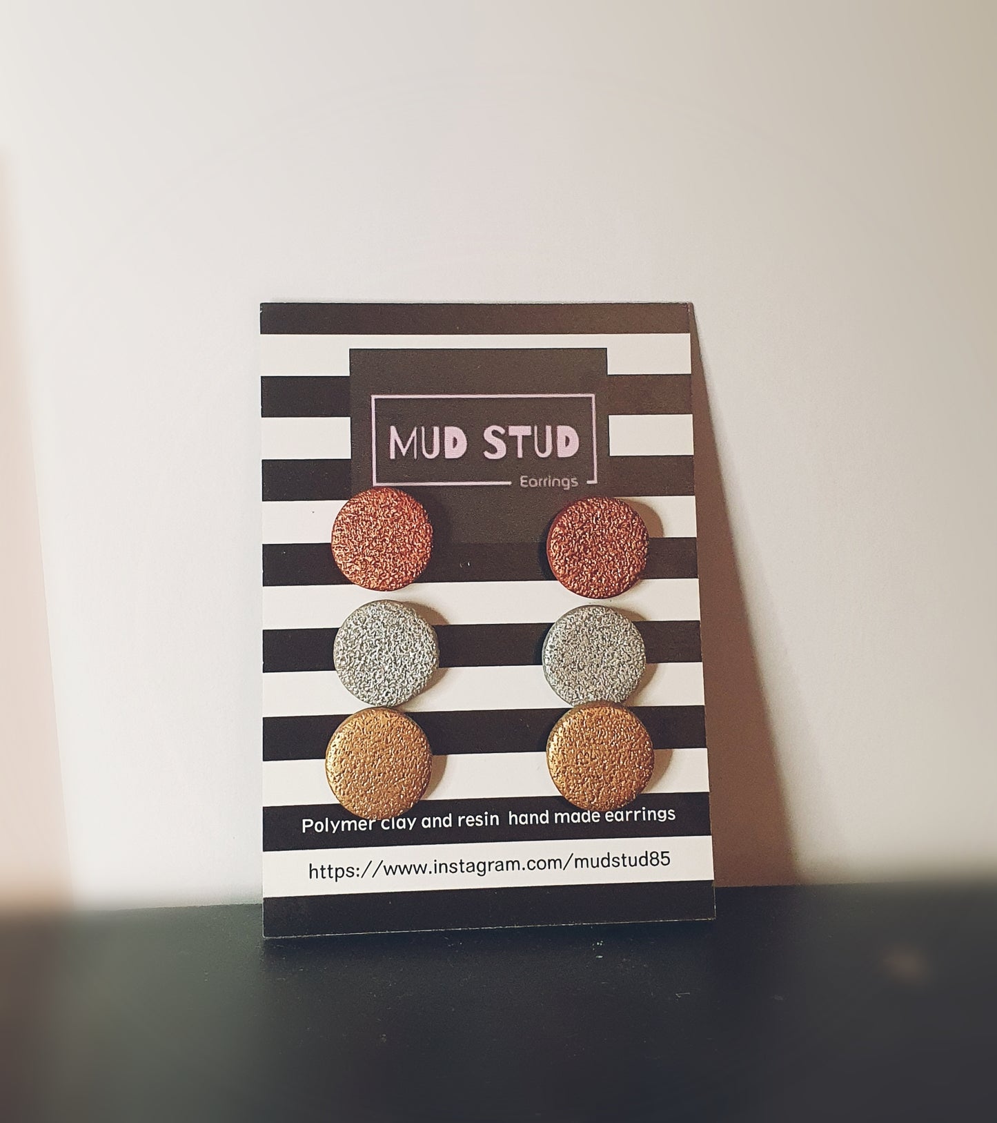 Metallic textured studs