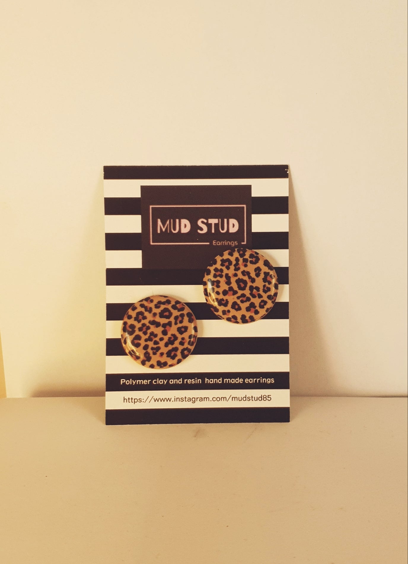 "Niamh loves a bit of leopard print" large stud