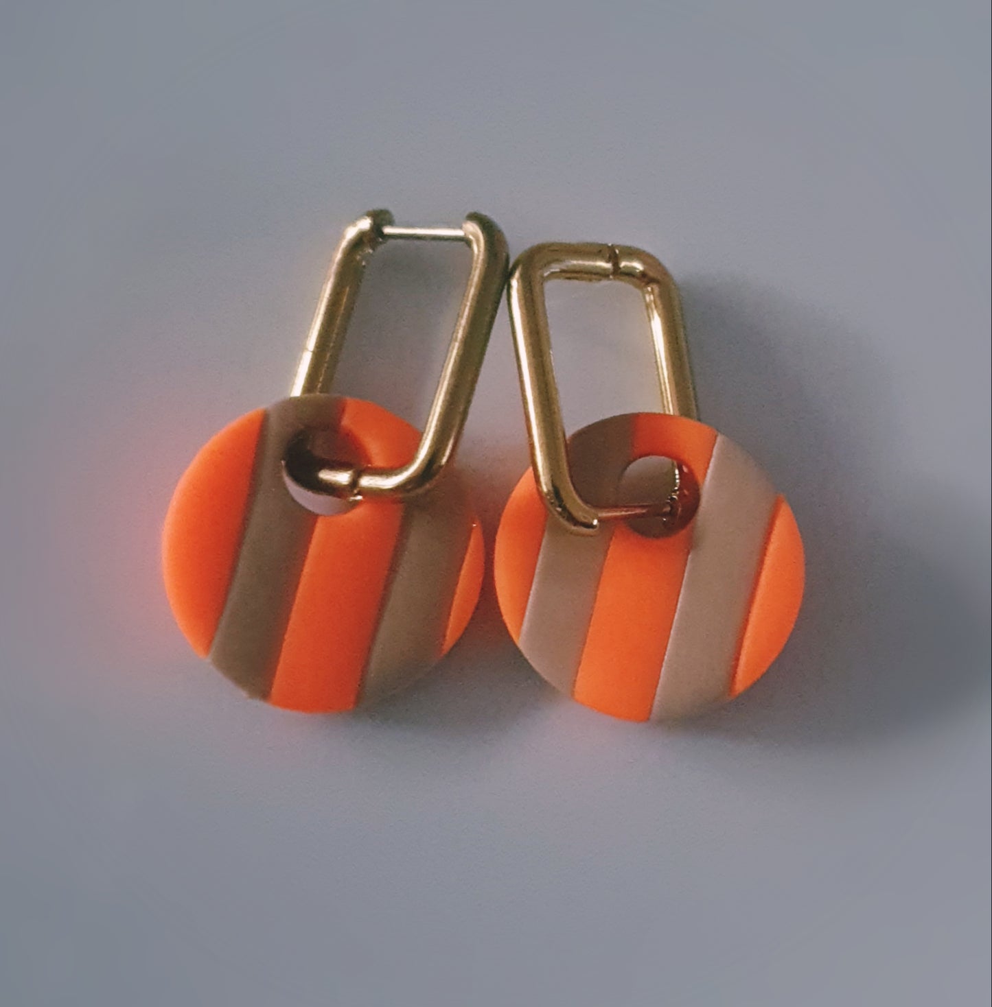 "Eibhí" neon orange and tan